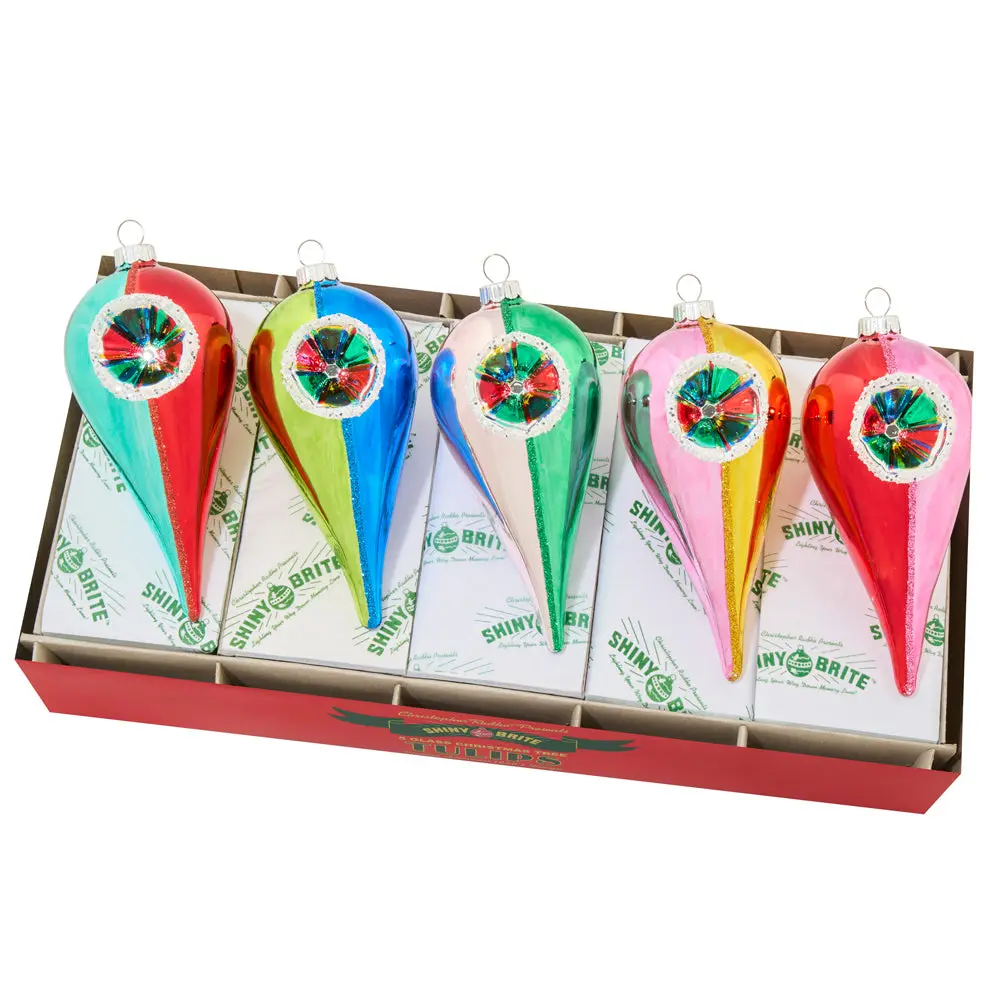 CHRISTMAS CONFETTI 5 COUNT 5" REFLECTOR TULIPS