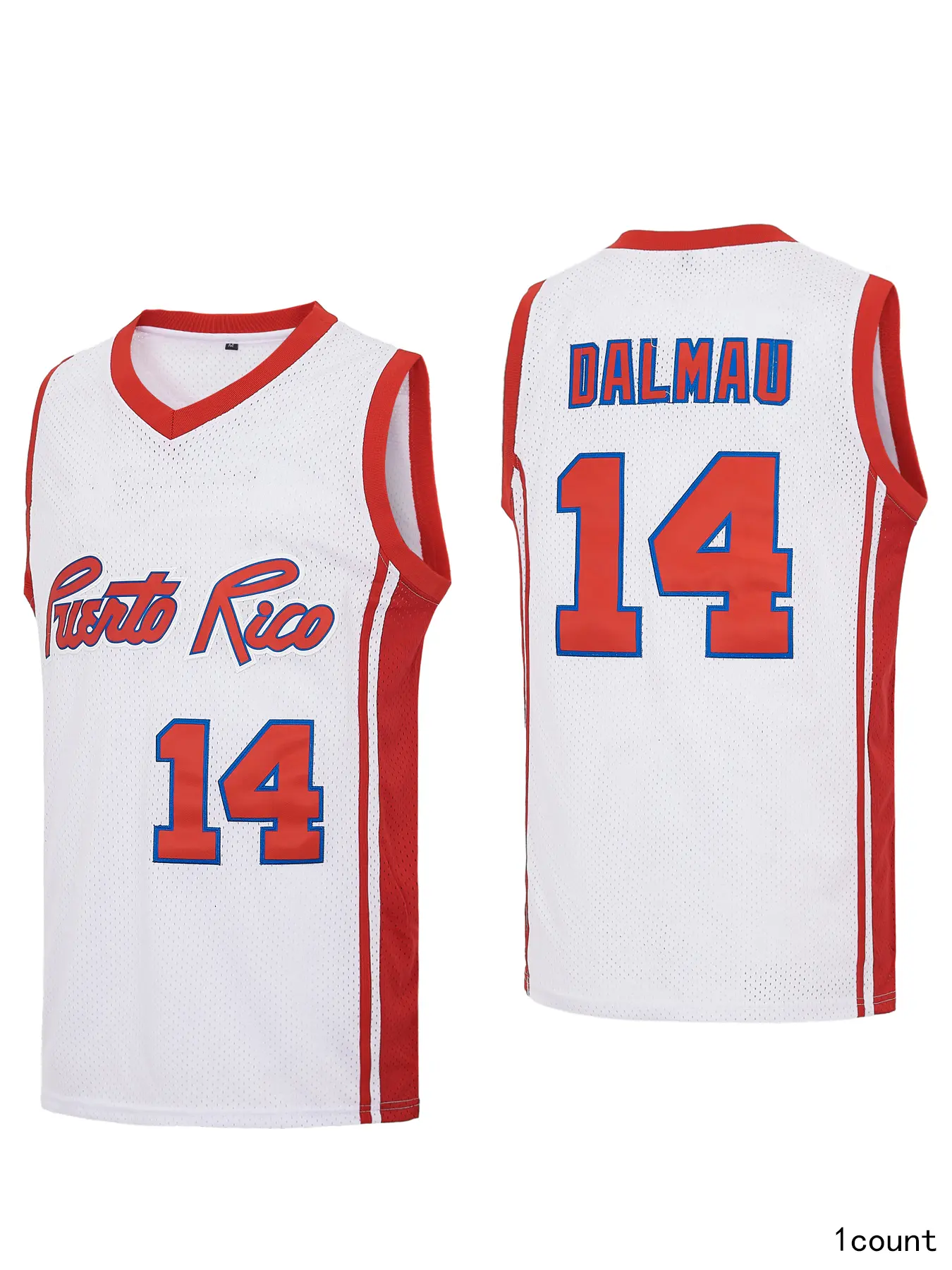 Del Toro Benny Dalmau 14 Casual Sports Jersey, Puerto Rico Basketball Jersey, Basquiat Stitched White Professional Sports Clothing, S