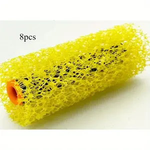 summervibes Set of 8 Oversized Textured Foam Roller Covers for Drywall Painting - Made of Plastic, Perfect for Creative Wall And Ceiling Designs, Provides a Smooth End, Easy to Wash