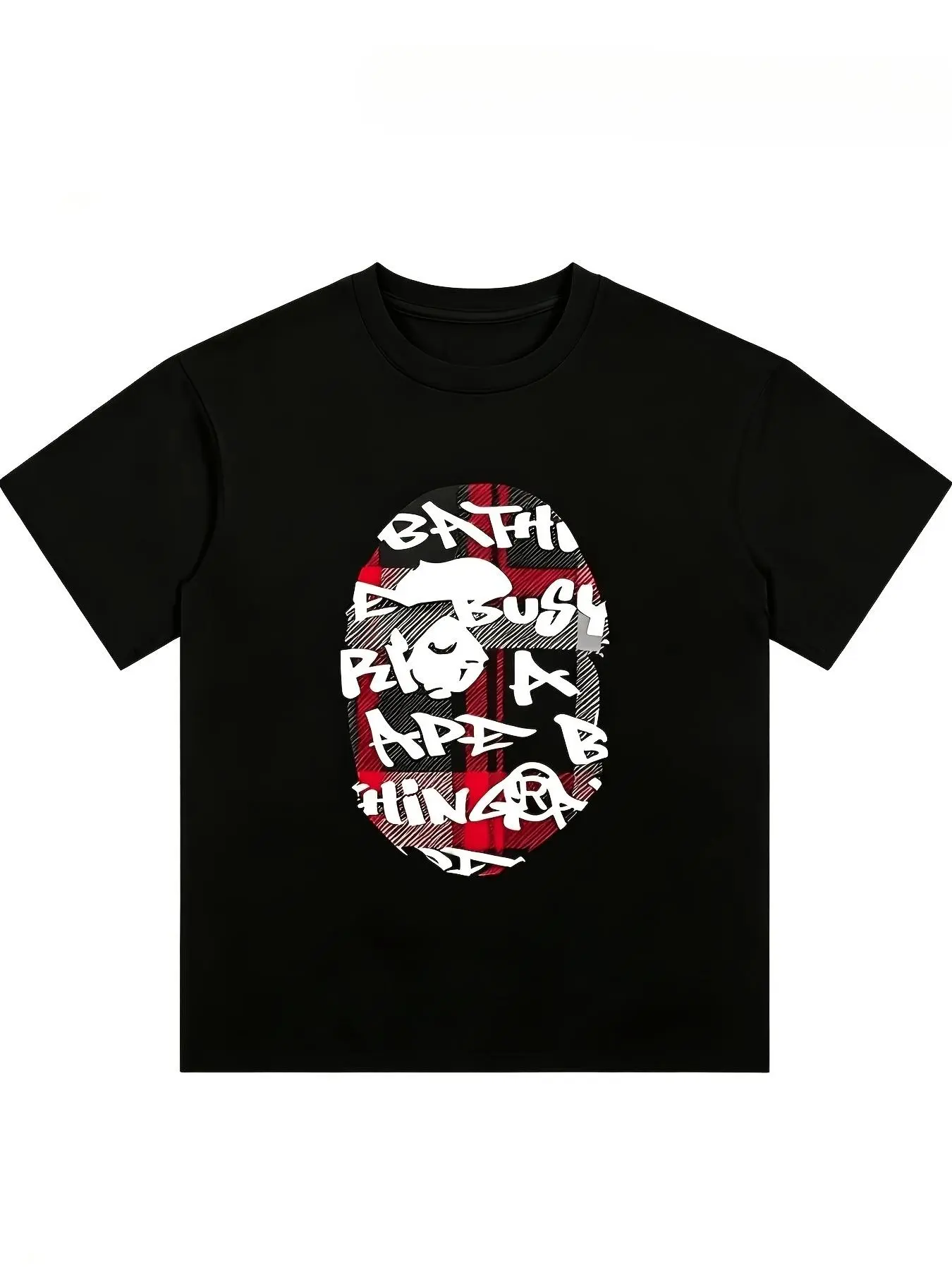 New T-shirt, unisex street style T-shirt, Camouflage Ape-Print T-Shirt  perfect for casual urban commuting, urban commuter wear, stylish and versatile for multiple occasions