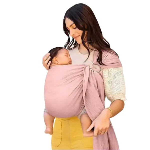 Practical Versatile Double Ring Design Baby Sling - Newborn Front-Hugging Carrier, Easy-to-Use Parenting Travel Hanging Bag