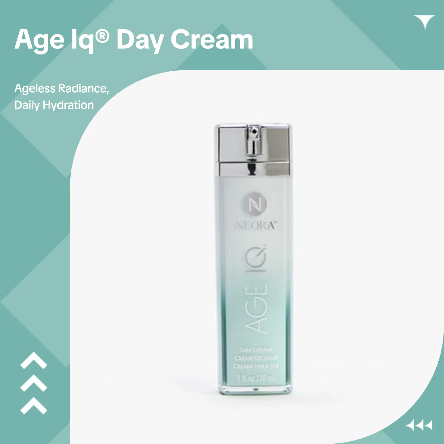 NEORA Age IQ® Day Cream - Lightweight Formula for Skin Care Hydration with Antioxidants Peptides & Plant Extracts Non-Comedogenic Dermatologist-Tested - Moisturizer, Moisture, Glow Skin Hydrating