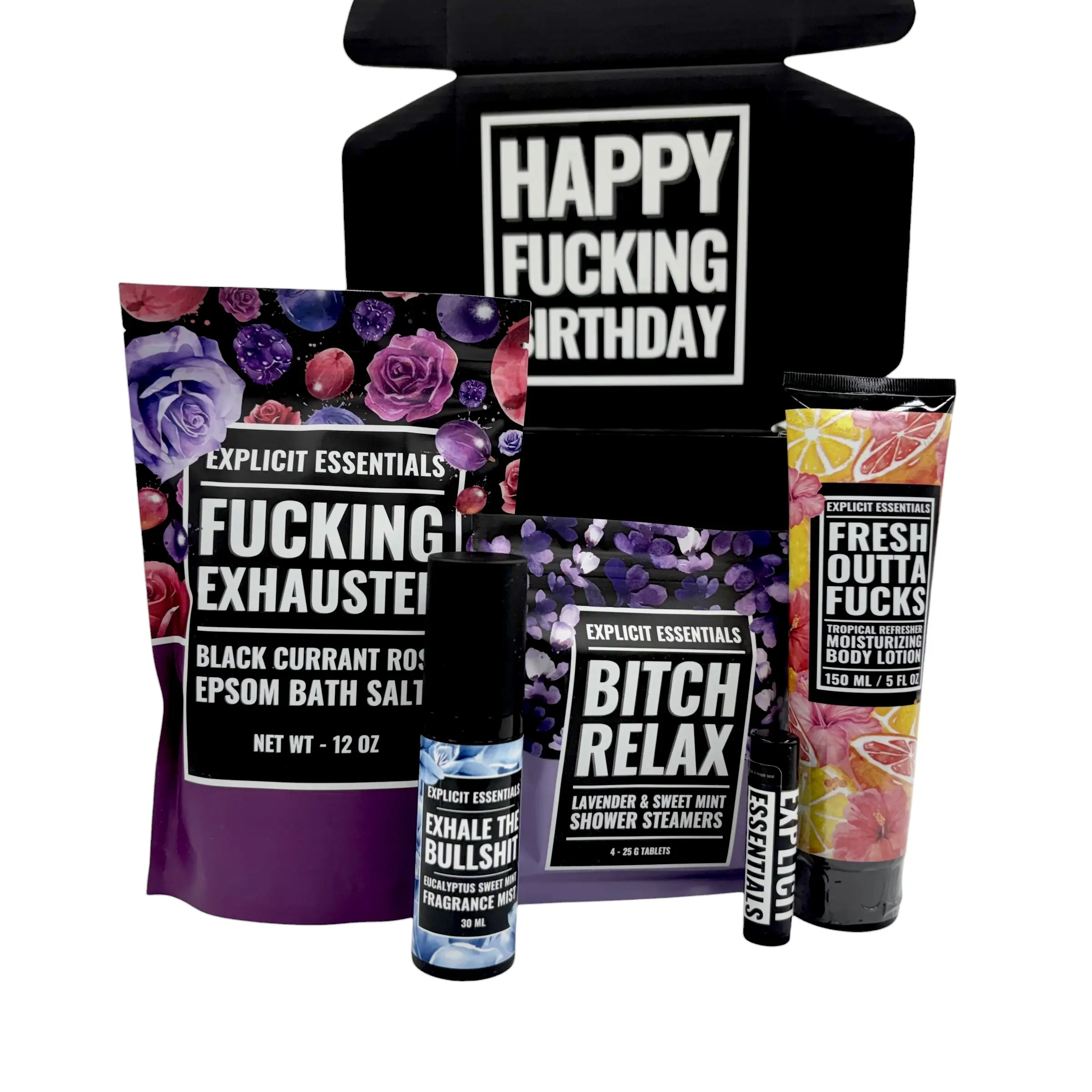 Happy Fucking Birthday Gift Box Set, Body Care Gift Box Set For Women, Birthday Gift For Her