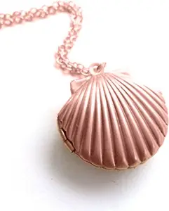 Shell Seashell Locket Necklace for Women and Girls – Nautical Jewelry with Picture Photo Locket – TikTok Viral Product 2024 Trendy Jewellery Accessories Trendy  Accessories