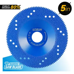 LOZLIN 2PCS 5" Diamond Cutting Blade - Cup Grinding Blades for Quartz/Marble/Tile Edge Grinding  , Chamfering & Grinding Discs, Angle Grinders Cutting Disc