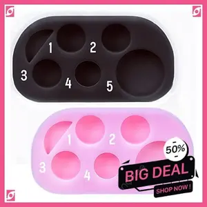 Lash Lift Brow Lamination Palette, Rapid Eyelash Eyebrow Lifting Tray, DIY Tint Mixing Tool For Perming Lashes at Home Salon Usage -1000 Applications (Mini Palette Pink Black 2 pcs Set)