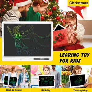 18" LCD Writing Tablet – Colorful, Erasable, and Portable Learning Toy for Kids Ages 3-12 – Great for Travel, School, and Home