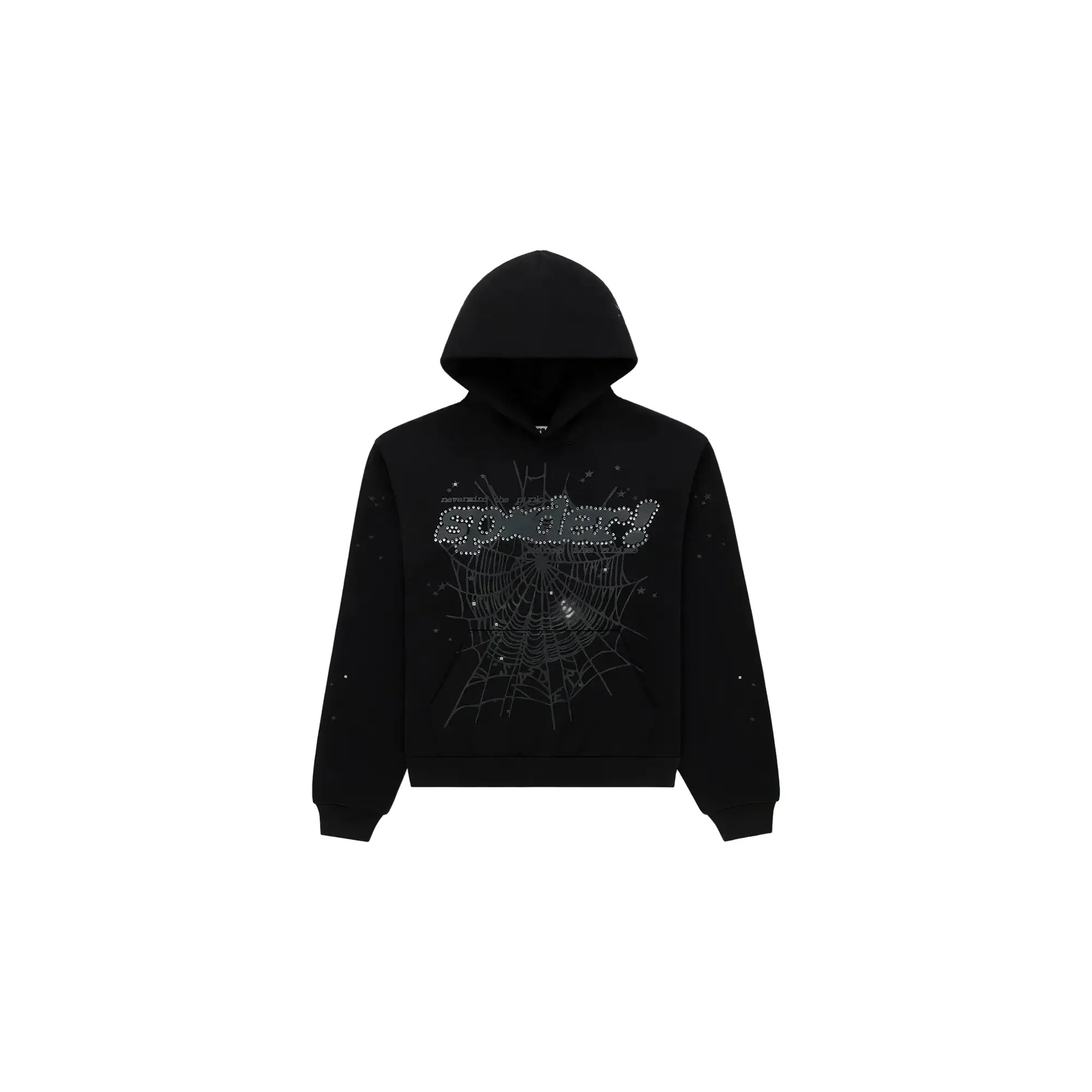 Rhinestone Punk V2 Hoodie "Black" SP5der337