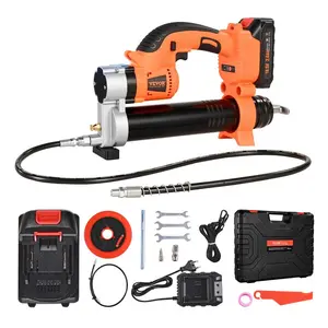 fathersdaygift VEVOR Cordless Grease Gun, 8000 PSI Max Pressure, 20V Electric Grease Gun with 2.0 Ah Battery LED Light, 30-inch Long Hose Carrying Case, Variable Speed Triggers, Vehicles or Machines Greasing