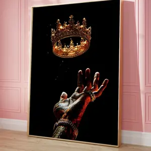 Black King Wall Art Masculine Wall Print Men Room Decor Unframed Poster