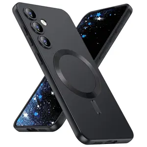 [Luxury Magnetic Case] Phone Case Compatible with Samsung Compatible with Galaxy A57 A37 A17 A07 A56 A36 A26 A16 A06 A55 A35 A25 A15 A05 A54 A34 A24 A14, Soft Matte Magnetic Case with Camera Lens Protector, Perfect Holiday Gift