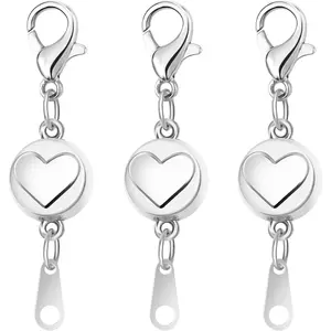 Sterling Silver Magnetic Clasps, S925 Jewelry Connectors, Magnetic Necklace Clasps and Closures,Gold and Silver Magnetic Clasp Converter for Jewelry Making Supplies