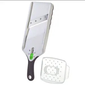 Multi-Function Adjustable Mandolin Slicer with Stainless Steel Blade