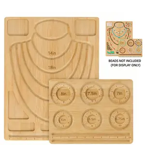 1pc Bamboo Beading Board with Size Markings for Necklace & Bracelet DIY, Jewelry Organizer Tray, Lightweight Craft Tool for All Skill Levels, Handmade Crafts, Diy Jewelry Making