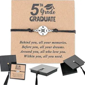 Graduation Gifts for Her Him Class of 2026 Cool High School College Graduation Gift 5th 8th Grade Bracelet Women Jewelry Cards Middle School Nurse Senior Daughter Student