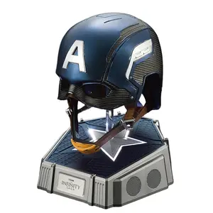 Killerbody 1:1 Collectible Captain America Wearable Helmet, Bluetooth Speaker with Iconic A Logo, Audio & Charging Bluetooth Speaker Base Features