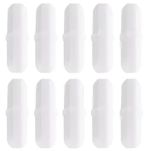 Magnetic Stir Bars, 10 Pcs, PTFE, 20 mm/0.8 Inch, White, for Laboratory Stirrer Mixer