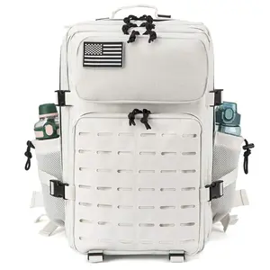 45L Backpack For Men Molle Daypack 3 Day  Out Bag Hiking Rucksack With Bottle Holder