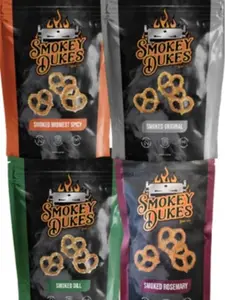 Variety 4-Pack smoked seasoned pretzels