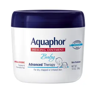 Aquaphor Baby Healing Ointment Advanced Therapy Skin Protectant for Dry & Diaper Rash 14 Oz Jar Hydrating Natural Formula