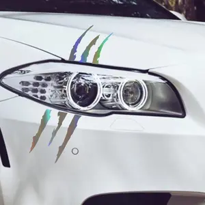 2 Sheets Creative Monster Claw Scratched Stripe Pattern Car Sticker Decal, Car Decals for Cars, DIY Waterproof Decorative Sticker, Vehicle Exterior Decoration for Auto & Motorcycle, Universal Fashion Car Exterior Accessories