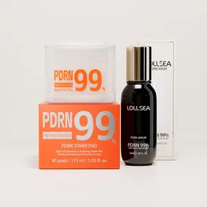 PDRN Serum & Toner Pads Single Item - 99% Pure Salmon DNA Serum, Niacinamide Collagen Jelly Pads with Ceramide NP, Anti-Aging, Firming, Tone Evening, Pore Care, Skin Repair, Soothing, Hydrating for All Skin Types