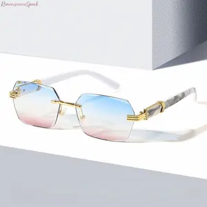2026 New Rimless Cut-Edge Sunglasses - Gradient Lenses, Metal Frame, UV400 Protection - Unisex Sports & Outdoor Eyewear for Women, Men's Daily Wear, Street Style, Sunglasses For Women, Men's Sunglasses