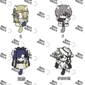 25CM Game Anime Reverse:1999 Cosplay Voyager Isolde Six X Atticus Soft Plush Hand Puppet Pendant Birthday Gifts