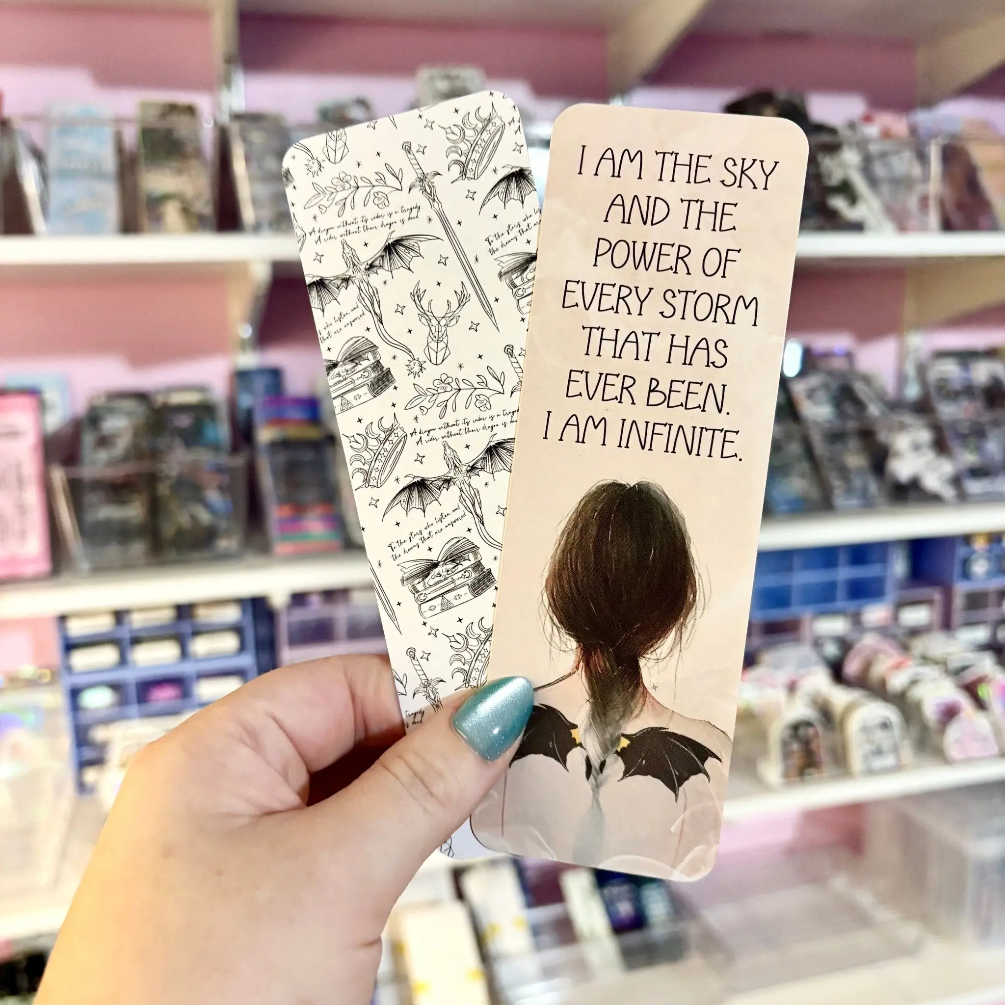 Fourth Wing Romantasy Inspired Cardstock Bookmark Dual Sided fourth wing