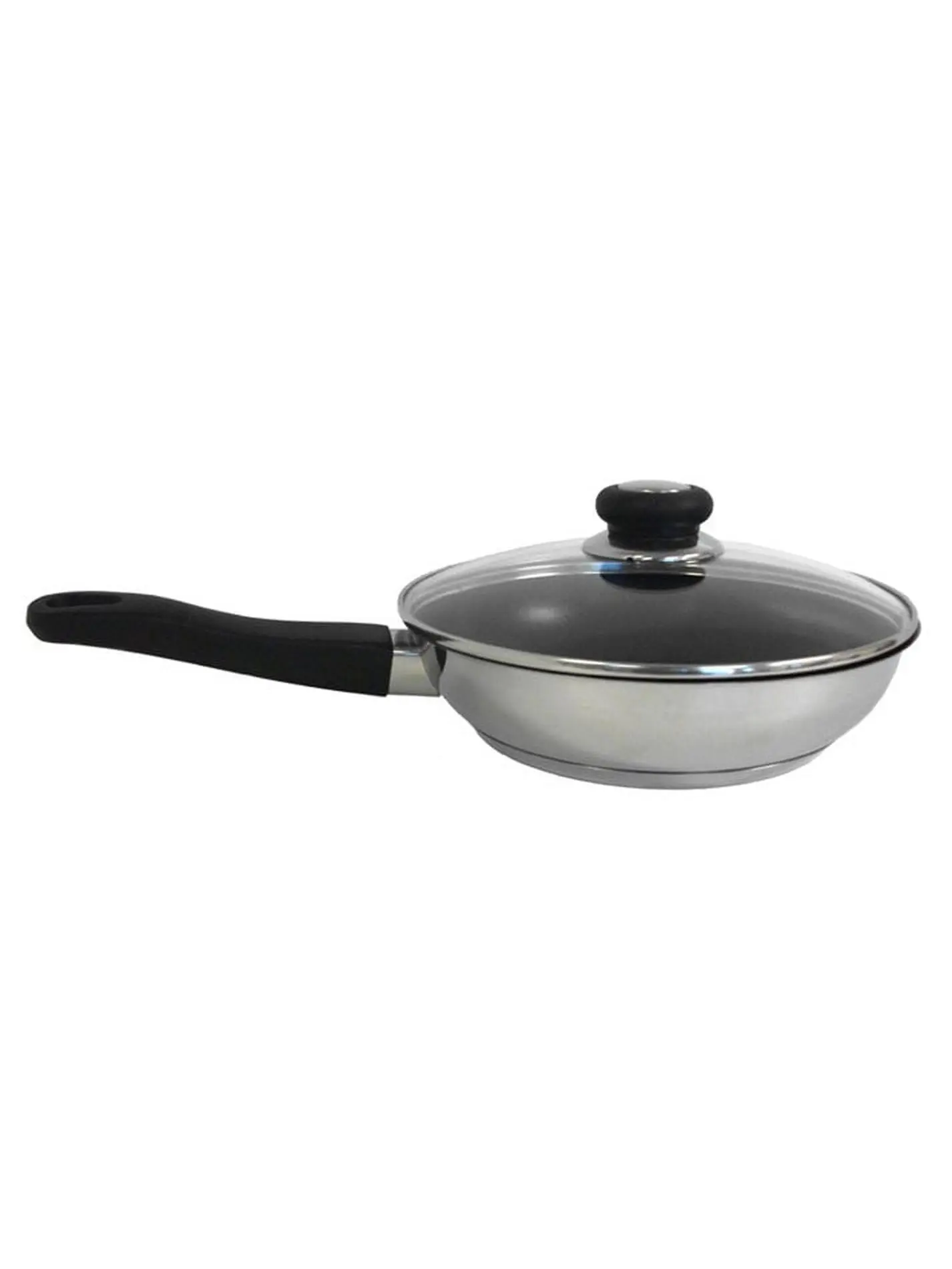 Sunpentown HK-0945 9.5in Induction-Safe Cookware - Stainless Steel-Aluminium Fry Pan with Excalibur Coating, Capsulated Base Single Pan