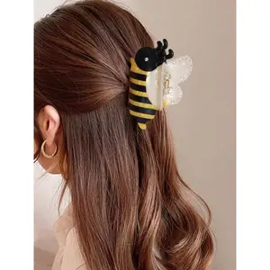 Cute Bee Design Hair Claw, Fashionable Hair Accessories for Women & Girls, Minimalist Headwear Suitable for Thick Hair