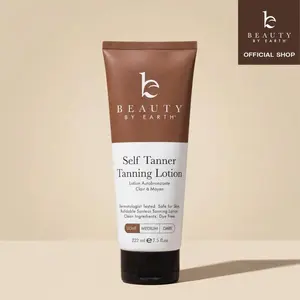 Beauty by Earth Self Tanner Body Lotion - Best Gradual Natural Bronzed Sunless Hydrating Streak Free Tanning Glow Made in USA, Vegan Cruelty Free Pregnancy Safe