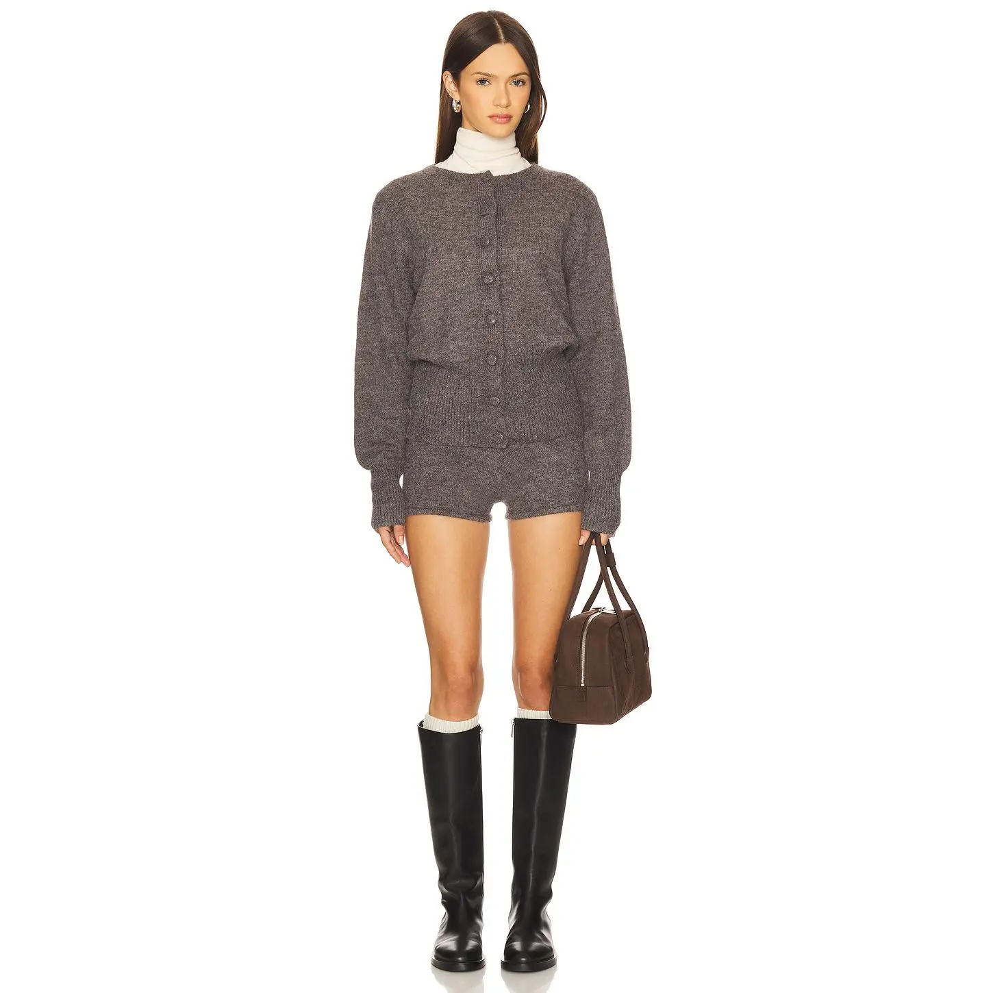 ALL THE WAYS Belle Short Set in Dark Grey