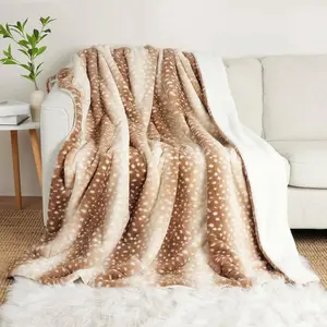 Luxury Faux Fur Throw Blanket , Non Shedding Double Sided Sherpa Blankets Super Soft Fluffy Thick Warm Throws Home Decor for Couch Bed Sofa Women (50x60 Inches)