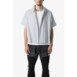 mnml Striped S/S Shirt - Grey/White
