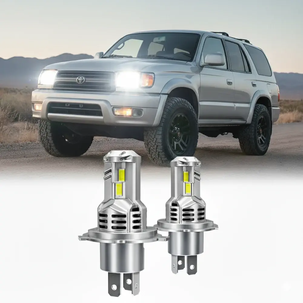 H4 9003 LED Headlight Bulbs| 6500K Cool White Super White  | Plug & Play Install in 5 Mins |  No Flicker