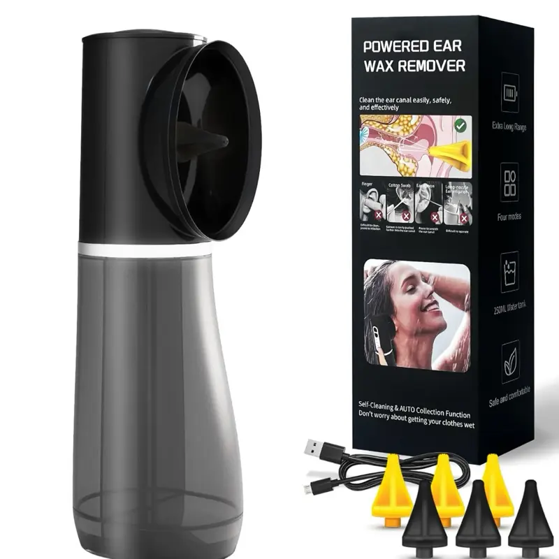 Smart Ear Massage & Cleaning Device | 4-Mode Warm Water Stimulation | Dual Tank Ear Irrigation System | IPX7 Waterproof | Ear Cleaner for Deep Relaxation & Gentle Ear Wax Removal