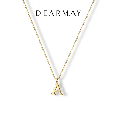 Dearmay Women's 14K Gold Plated Initial Necklace - Fashion Alphabet Pendant with Waterproof Gold-Plated Chain, Name Letter Necklace, Accessories for Women, Girlfriend Gift,sohochic