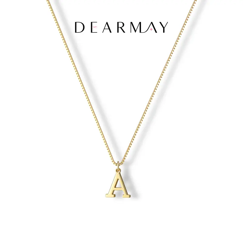 Dearmay Women's 14K Gold Plated Initial Necklace - Fashion Alphabet Pendant with Waterproof Gold-Plated Chain, Name Letter Necklace, Accessories for Women, Girlfriend Gift,sohochic