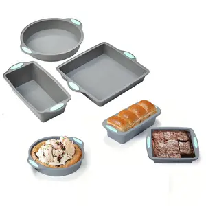Silicone baking sets, non-stick kitchen oven baking trays, silicone cake molds, cake molds, chiffon cake trays, doughnut trays, square cake trays and bread trays, silicone cake pan, silicone loaf molds, silicone muffin pan, Baking Supplies