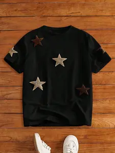 Trendy Vintage Pattern Street Style T-Shirt, Soft Premium Fabric, Loose Comfortable Fit, Summer Night Party Casual Daily Wear