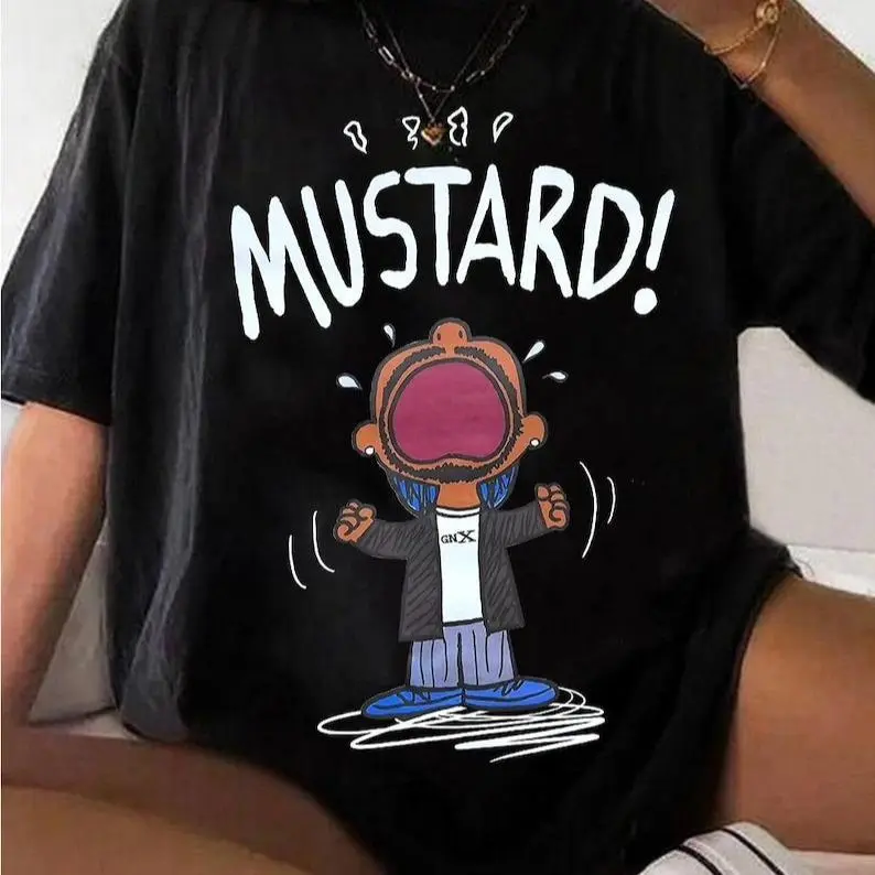 MUSTARD Meme  Unisex Vintage Shirt, Gift For Woman and Man Unisex T-Shirt Cotton_1