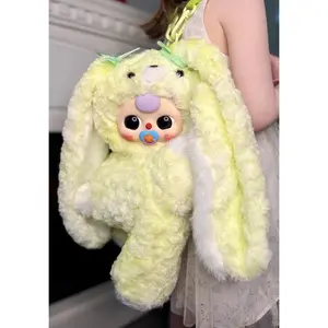 New Baby Three 400% Hugging Baby Backpack Plush Series - Green Bunny