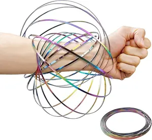 2026 Color-Changing Magic Flow Ring – Spin it, wear it, watch the colors dance. A fingertip gyroscope that transforms into a 3D spiral bracelet. Stainless steel, geometric, and endlessly satisfying – fidgeting never looked this cool.