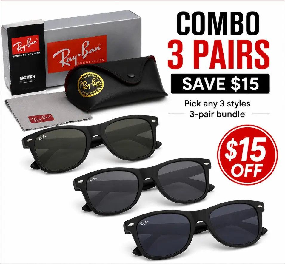 Ray-Ban Black Polarized Sunglasses – Glossy Frame with UV400 Lens Protection for Men & Women