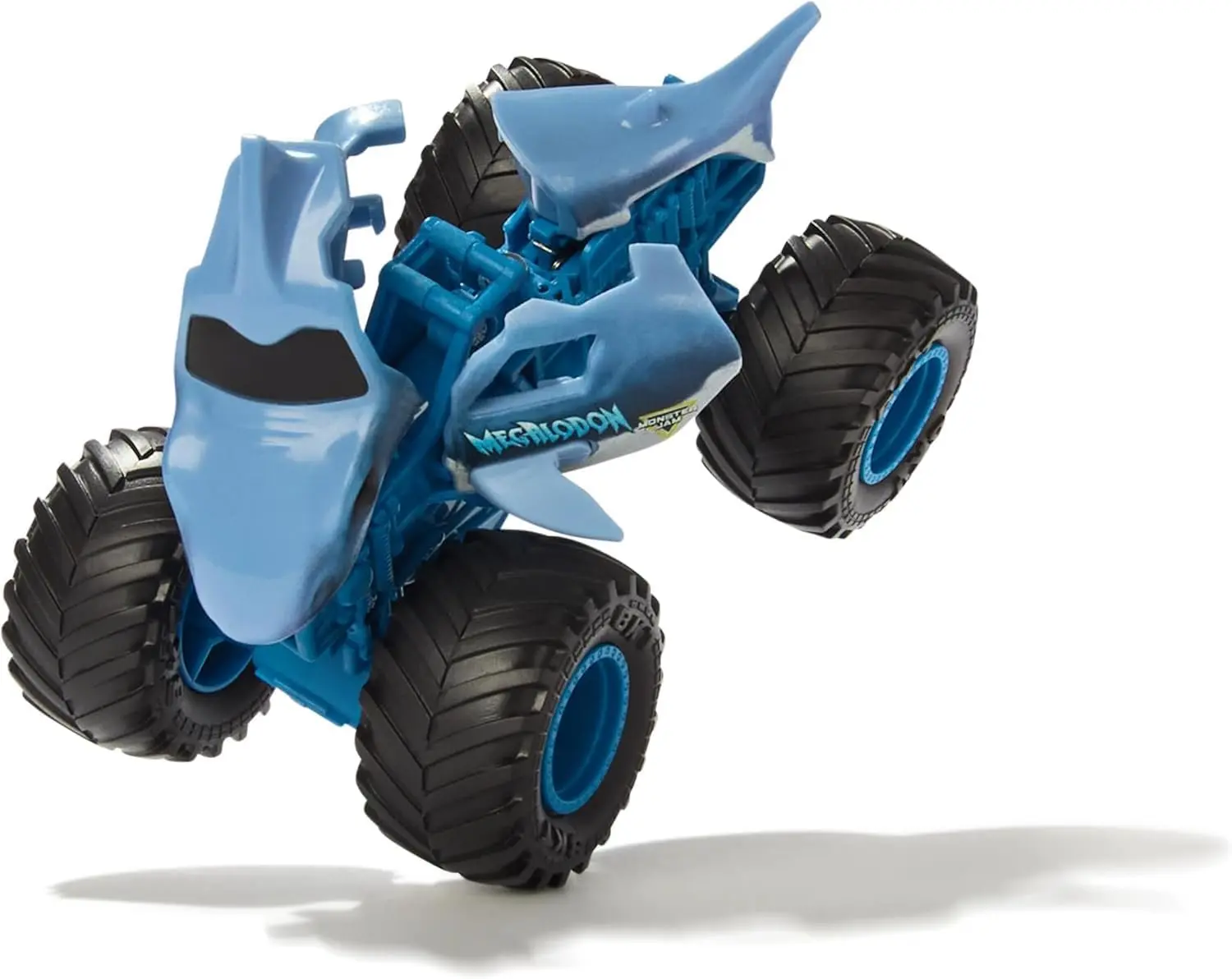 New Megalodon 1:64 Scale Monster Jam Truck - Series 01 [2025], BKT Tires, Interactive Damage-Style Action, Lightweight Plastic, Repairable Design Collectible Diecast Toy