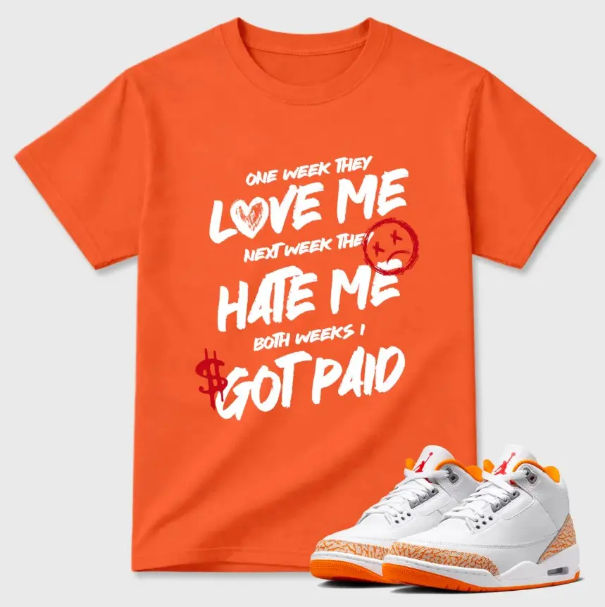 Orange Citrus 3 Unisex T-Shirt, Orange Citrus 3 Shirt, Orange White Sneaker Match Tee, Orange White Outfit, Casual Everyday Wear, Gift for Sneaker Lovers