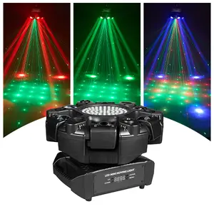 LED Mini Moving Stage Light for DJ, Party, Club & Home Use – Multi-Color RGB Laser, 360° Rotating Beam, Strobe & Wash Effects, Perfect for Dance Floors, KTV Rooms, Birthday Parties, Live Events, Concerts, Weddings, and Halloween
