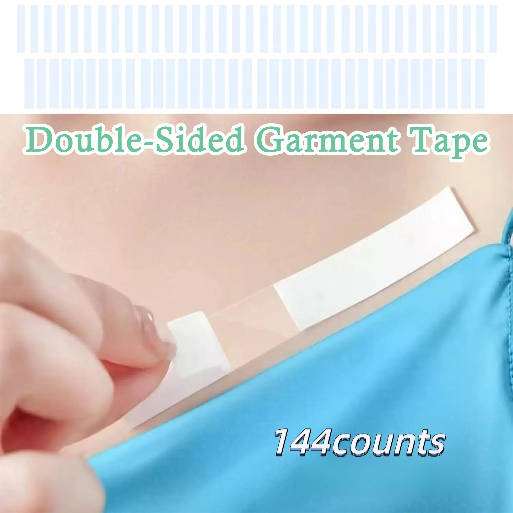 Women's 144-Count Double-Sided Thin Comfortable Fashion Tape - Skin-Friendly, Irritation-Free Transparent Tape for Dress, Pants, Socks - Safe for Sensitive Skin for Day Use