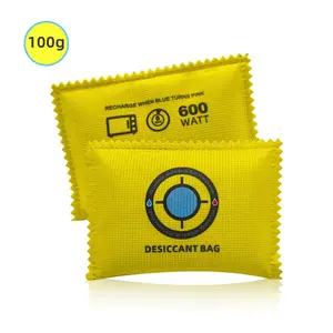 3 Packs Rechargeable Silica Gel Desiccant Packets, Color Indicating Desiccant Packs for Storage,Moisture Absorbers for Storage Bins,Suitcase,Safes